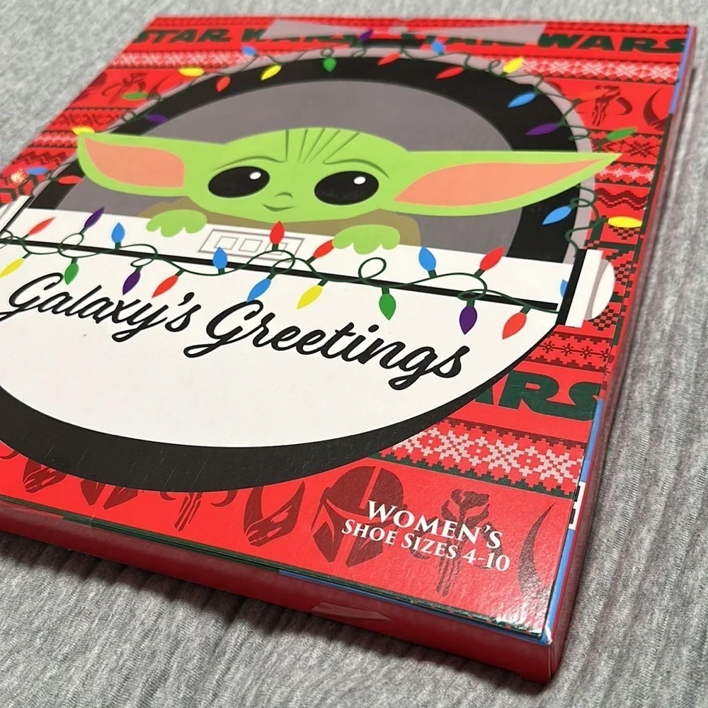 Women's (Size 4 -10) 15 Days of Mandalorian baby Yoda socks Xmas gift Advent